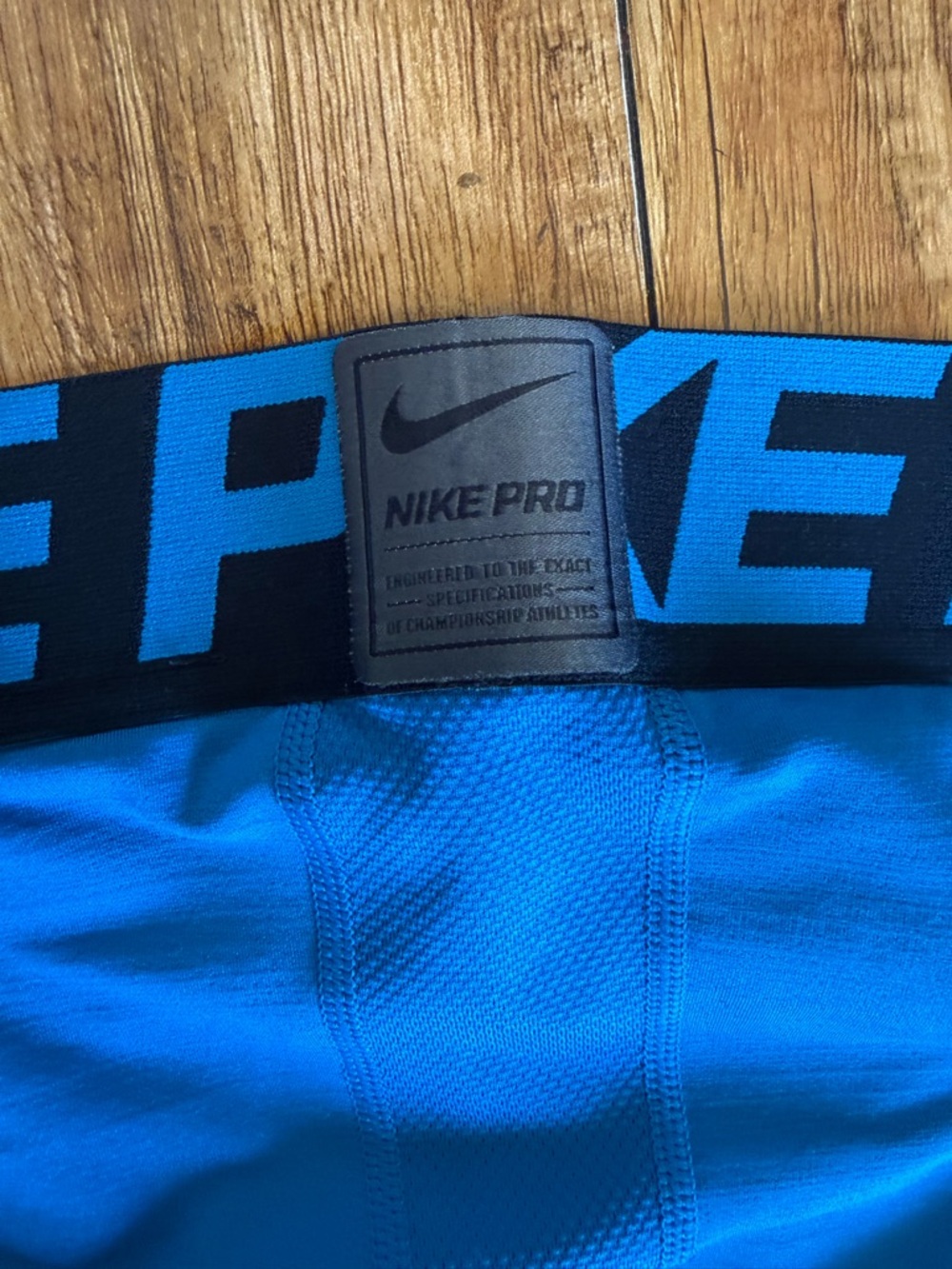 Nike Pro Men’s Blue Black Hyperwarm Compression Tights Size Medium - Picture 8 of 9
